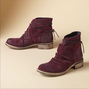 Sundance wrap & tie ankle boots suede booties